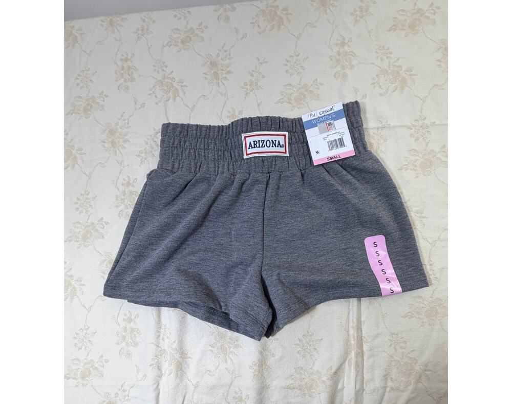 Arizona Wildcats Women's Shorts Small NWT Gray High Waist Lounge Athletic